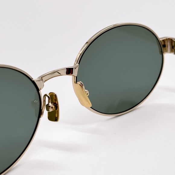 NEW SAINT LAURENT SL692 003 ROUND GREEN GOLD WOMEN SUNGLASSES SAINT LAURENT - Picture 9 of 14